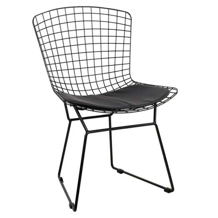 Silla Metal Negro Bertoia C-451 en Negro - Sillas, Uruguay | Divino, vista 2