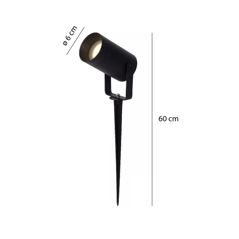 Luminaria Pincho Utah GU10 60cm en Negro - Lámparas de pie, Uruguay | Unilux, vista 3