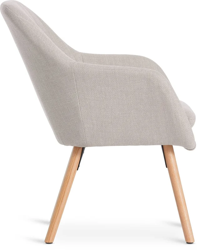 Sillón UDSBJERG tela 1 cuerpo beige/roble en Beige - Butacas, banquetas y puffs, Uruguay | JYSK, vista 3