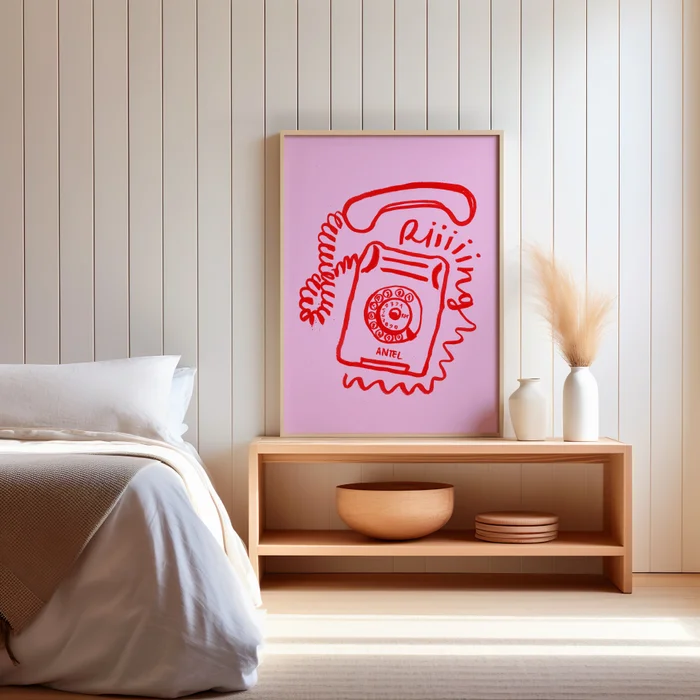 Un sonido de la infancia - Cuadro Ring en Rosa - Láminas, Uruguay | Kiosko de Mar, vista 3
