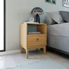 Mesa De Luz 1 Cajon Mdp Patas De Madera Linea Retro - Mesas de luz, Uruguay | Lais Muebles, vista 2 de 2