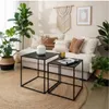 SET 2 MESAS AUX 38X38X41/34X34X37CM METAL NEGRO en Negro - Mesas de comedor, Uruguay | Decohogar, vista 3 de 3