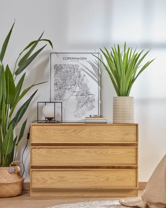 Planta artificial Yucca con maceta negro 80 cm en Verde - Macetas, Uruguay | Kavehome, vista 2