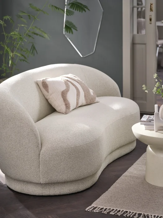 Sofá ANDRUP 3 plazas ovalado beige en Beige - Sillones y sofás, Uruguay | JYSK, vista 3