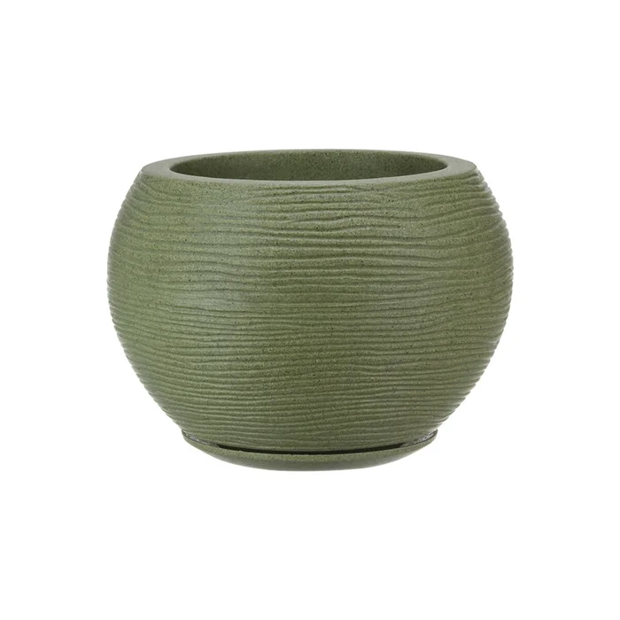 MACETA FLORENCA SISAL EFECTO PIEDRA VERDE 27X24CM en Verde - Macetas, Uruguay | Decohogar, vista 2