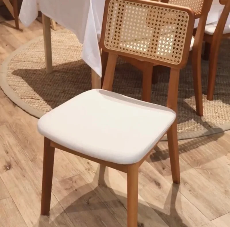 Silla de Comedor Classic Ratan - Línea Nevada - Lino Natural en Madera natural - Sillas, Uruguay | Ecowood, vista 5
