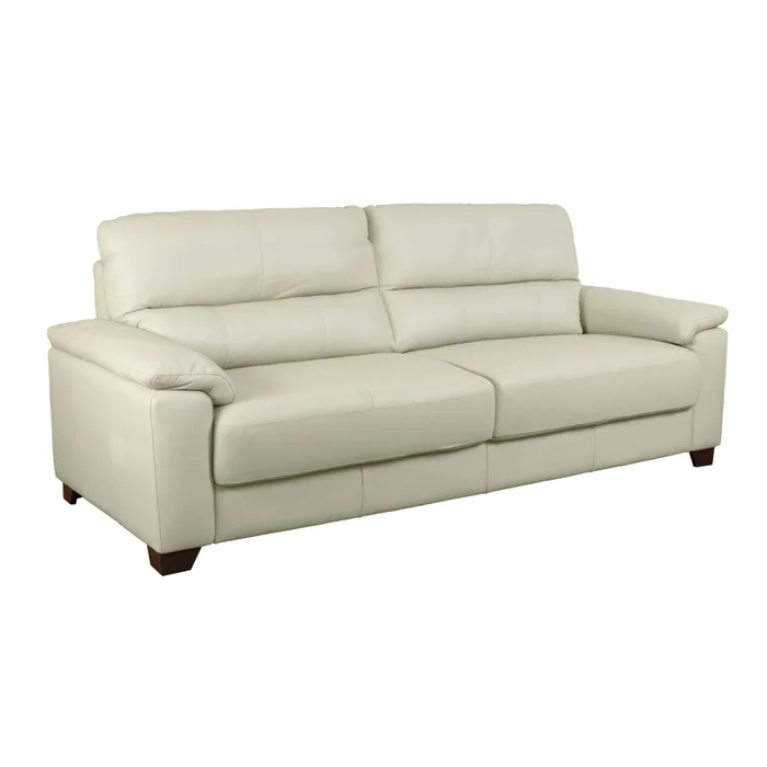 Sofa 3 Cuerpos Cuero-100-natural Natural-beige Venecia Crudo en Blanco - Sillones y sofás, Uruguay | Divino, vista 3