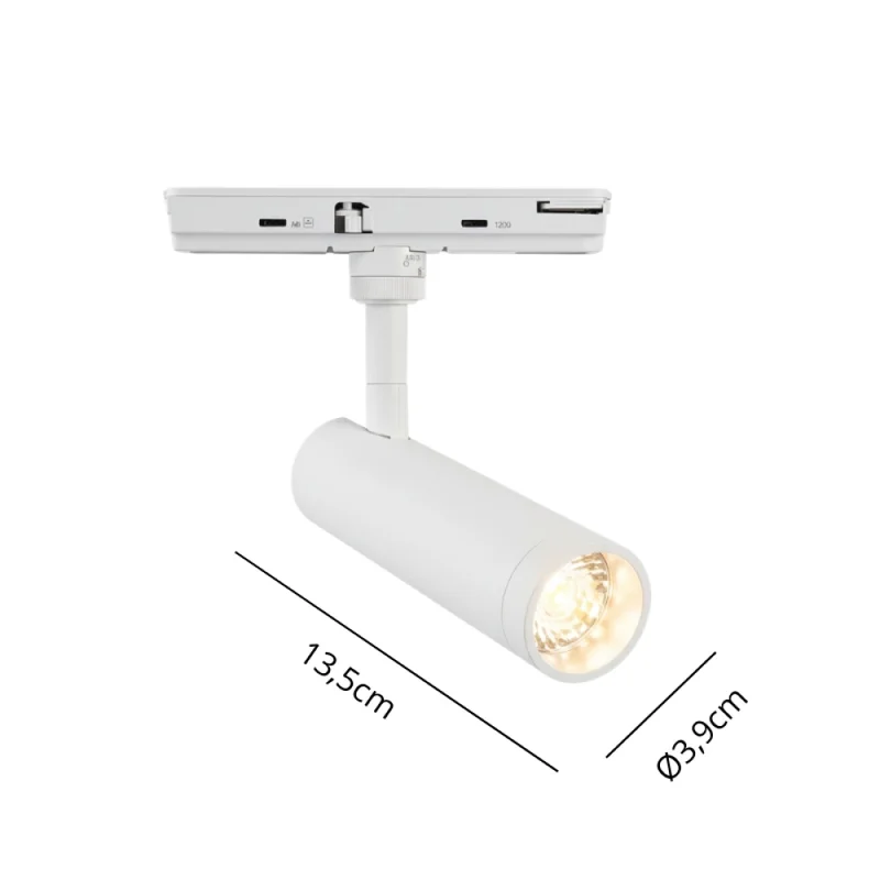 Luminaria Nano Madison Orientable de Riel Blanca en Blanco - Lámparas colgantes, Uruguay | Serlux, vista 6