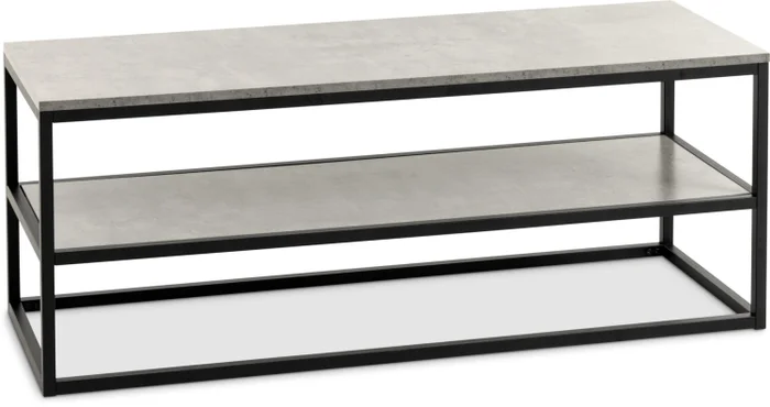 Mueble TV DOKKEDAL 1 estante hormigón/negro en Negro - Muebles para TV, Uruguay | JYSK, vista 2