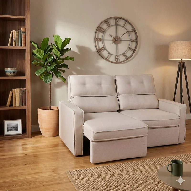Sofá Ámsterdam Extensible - 2 cuerpos en Beige - Sillones y sofás, Uruguay | Berna home, vista 3