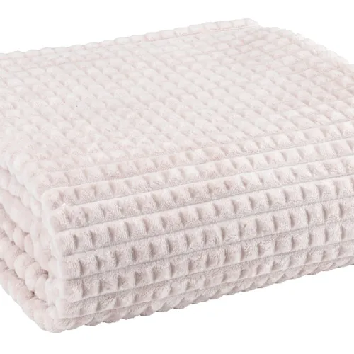 Manta HAGTORN fleece 140x200 beige en Beige - Textiles, Uruguay | JYSK