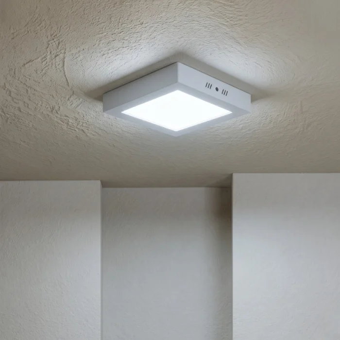 Panel LED Cuadrado de Adosar 24W Luz Fría en Blanco - Lámparas colgantes, Uruguay | Serlux, vista 2