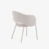 Silla Maina de chenilla beige y patas de acero con acabado beige FSC Mix Credit en Beige - Sillas, Uruguay | Kavehome, vista 9 de 10