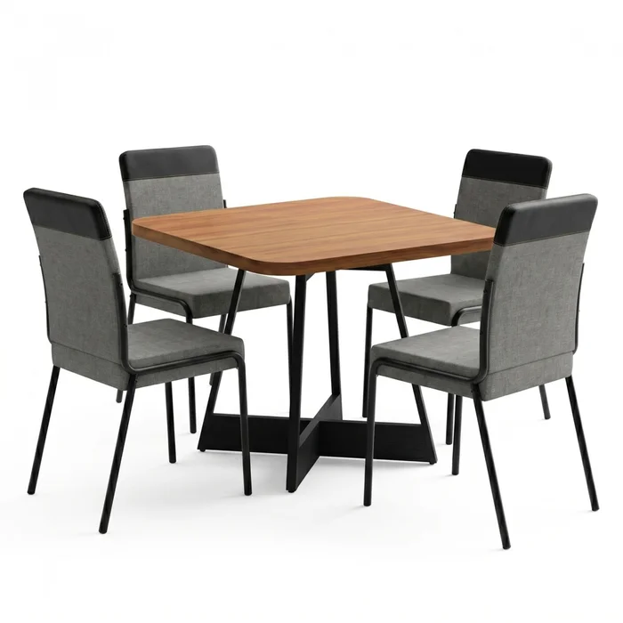 Juego de Comedor 4 sillas Duo + Mesa Atria - Negro en Negro - Mesas de comedor, Uruguay | Rústico Hogar, vista 2