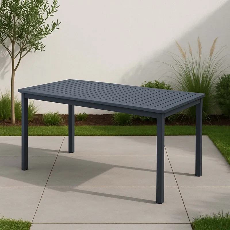 Mesa Comedor De Exterior Polipropileno Gris Cartagena en Gris - Muebles para el exterior, Uruguay | Divino