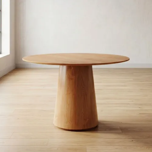 Mesa de Comedor Zara 1.2 Redonda - Línea Manhattan - Marrón en Marrón - Mesas de comedor, Uruguay | Rústico Hogar