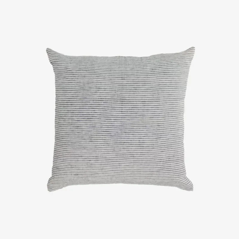 Almohadón Marena 100% lino rayas negro y blanco 45 x 45 cm en Multicolor - Textiles, Uruguay | Kavehome