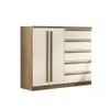 Comoda Cajonera 2 Puertas 5 Cajones 100% Mdp Dormitorio Jatoba Arena - Cómodas, Uruguay | Muebles Express, vista 1 de 4