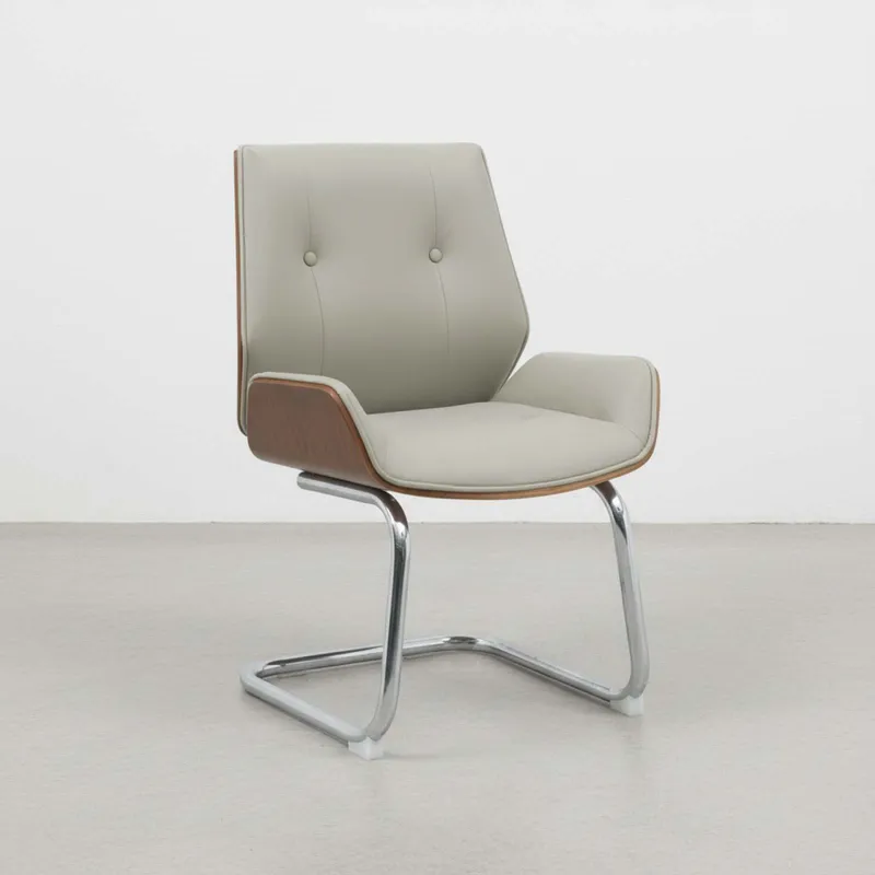 Asiento De Visita Madera-y-pu Natural-beige Eclipse en Beige - Escritorios y sillas de escritorio, Uruguay | Divino