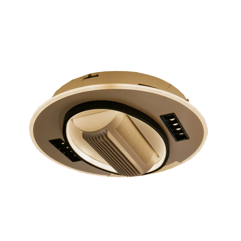 Ventilador de Techo Plafón LED con Control | Luz Variable y Diseño sin Aspas en Beige - Lámparas colgantes, Uruguay | Bascuhouse