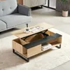 Mesa Ratona Rebatible Mdf-y-metal Negro Enzo Neg/nat en Negro - Mesas de living, Uruguay | Divino, vista 7 de 7