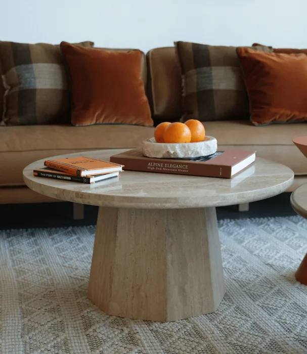 MESA LIVING VERONA CIRCULAR TRAVERTINO en Beige - Mesas de living, Uruguay | Más Infinito Casa, vista 2