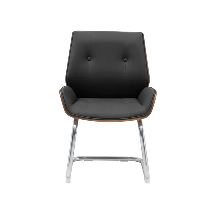 Asiento De Visita Madera-y-pu Negro Eclipse en Negro - Escritorios y sillas de escritorio, Uruguay | Divino, vista 2