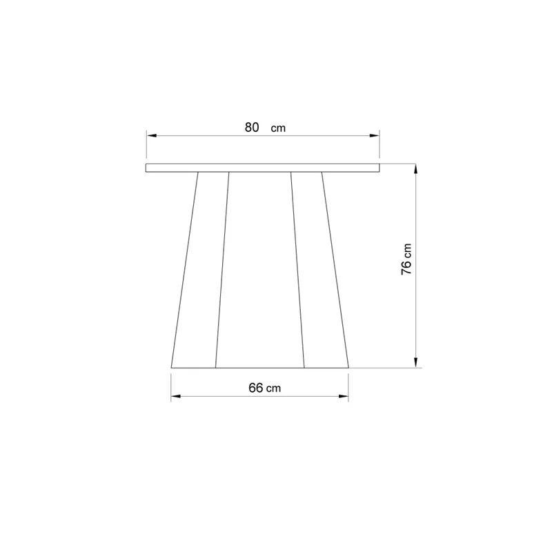 Mesa Polo - 80cm en Madera natural - Mesas de living, Uruguay | Walnut, vista 5