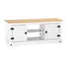 Rack Tv 2 Puertas 2 Estantes Linea Mexicana Dormitorio E1637 en Blanco con tapa nogal - Cómodas, Uruguay | Soy Hogar, vista 1 de 8