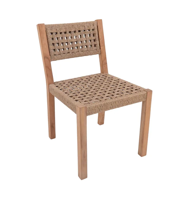 SILLA CUERDA TEKA NAT en Madera natural, Uruguay | Masinfinito Casa