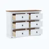 Cómoda 6 Cajones Línea Naturale - Blanco/Roble en Multicolor - Cómodas, Uruguay | La Cueva Muebles, vista 5 de 6