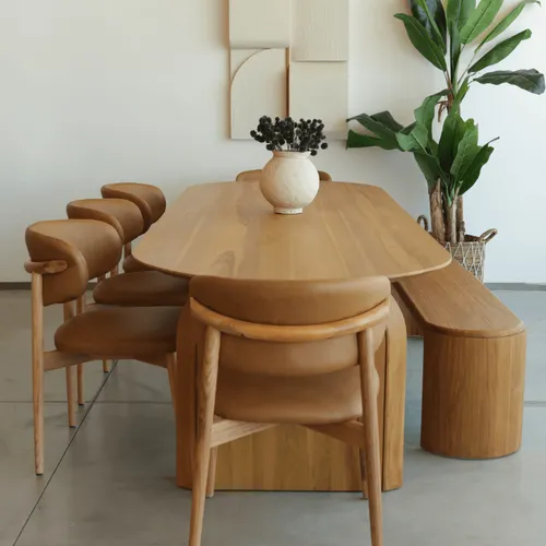 MESA COMEDOR MILANA en Madera natural - Mesas de comedor, Uruguay | Masinfinito Casa