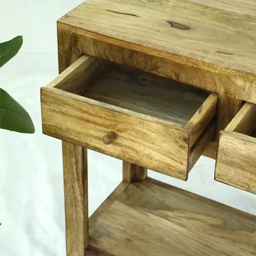 R27A Recibidor 120x36x76 en Madera natural - Aparadores y recibidores, Uruguay | Victoriana, vista 3