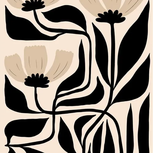 Flora Noir en Multicolor - Láminas, Uruguay | Mara Estudio