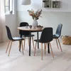 Mesa de comedor JEGIND Ø105 roble/negro en Roble/negro - Mesas de comedor, Uruguay | JYSK, vista 4 de 5