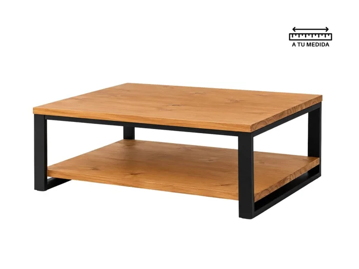 Mesa de Living IRON c/estante en Madera natural - Mesas de living, Uruguay | Finkel