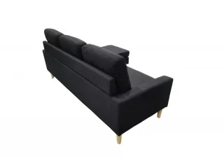 Sofá Negro 3 cuerpos con Chaise JN-2037 - Sillones y sofás, Uruguay | Quesal, vista 2