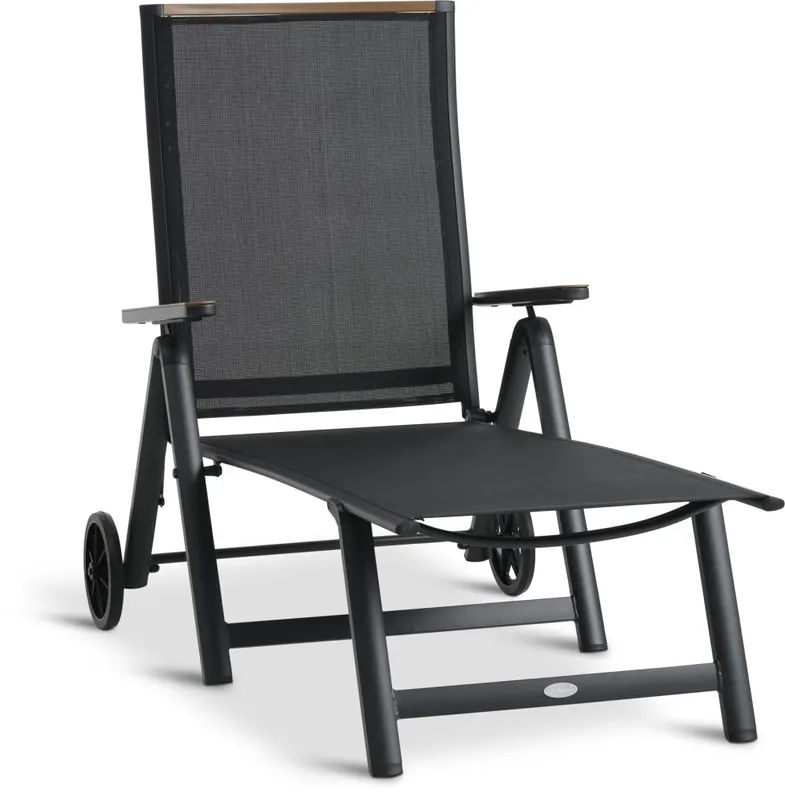Reposera BREDSTEN A79xL187 negro en Negro - Muebles para el exterior, Uruguay | JYSK