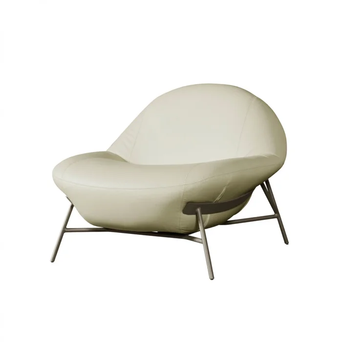Poltrona 100% Cuero - Aba en Blanco - Sillones y sofás, Uruguay | Rústico Hogar