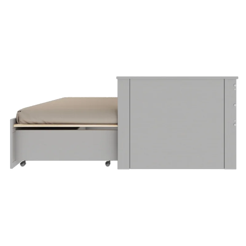 Cama Palino 1 Plaza / auxiliar - Funcional - Gris en Gris - Dormitorio, Uruguay | Rústico Hogar, vista 3
