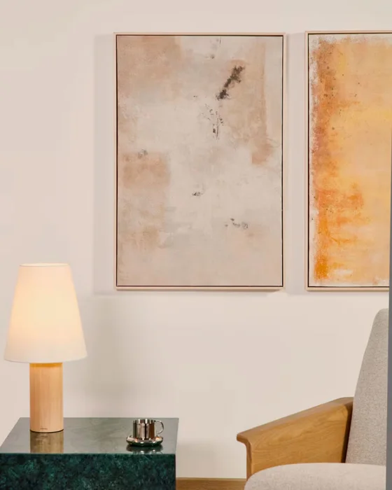 Cuadro abstracto Silpa beige 60 x 90 cm en Beige - Decoración de pared, Uruguay | Kavehome, vista 3
