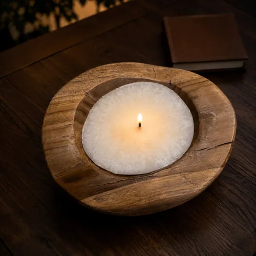 Vela en Madera G en Madera natural - Decoración, Uruguay | Camino a Casa