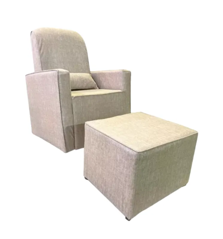 Poltrona Butaca Anny + Puff en Beige - Butacas, banquetas y puffs, Uruguay | Berna home