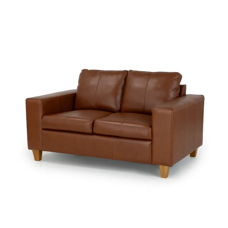 Sofá Royale - Cuero Básico - 2 cuerpos - 457 (Brandy) en Marrón - Sillones y sofás, Uruguay | NYR