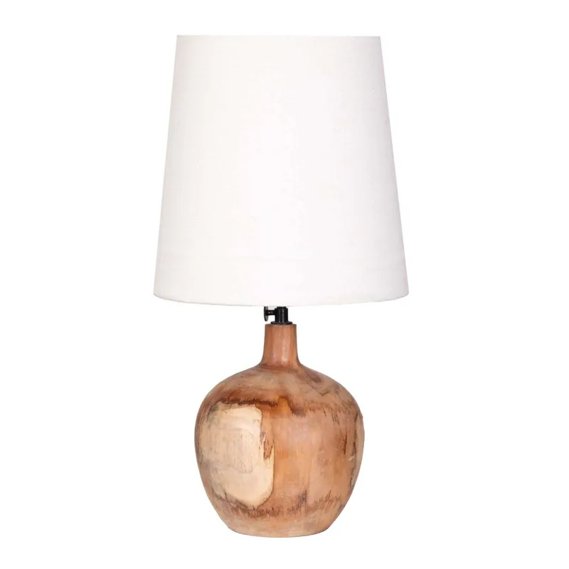 Lámpara De Mesa Dune I Madera-de-teca Natural-beige Natural en Madera natural - Lámparas de mesa, Uruguay | Divino