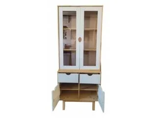 Aparador Cristalero 4P Mel/blanco Linea Nordica en Madera Maciza en Mel/Blanco - Aparadores y recibidores, Uruguay | Quesal, vista 3
