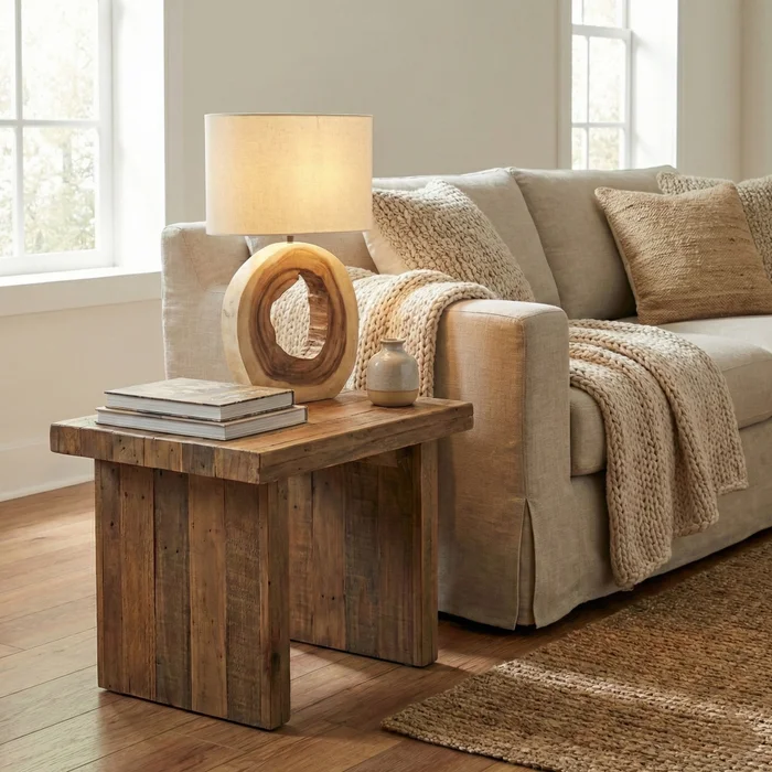 Lámpara de Mesa Nativo Ring Void en Madera natural - Lámparas de mesa, Uruguay | La Perla, vista 4