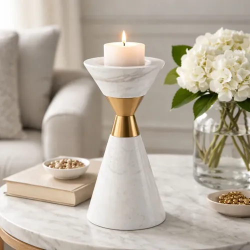 PORTA VELA GOLD Blanco Small en Blanco - Decoración, Uruguay | Viasono