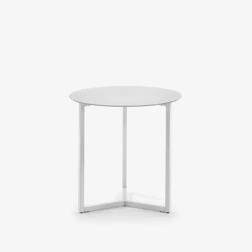 Mesa auxiliar Raeam Ø 50 cm - blanco en Negro - Mesas de arrimo, Uruguay | Kavehome