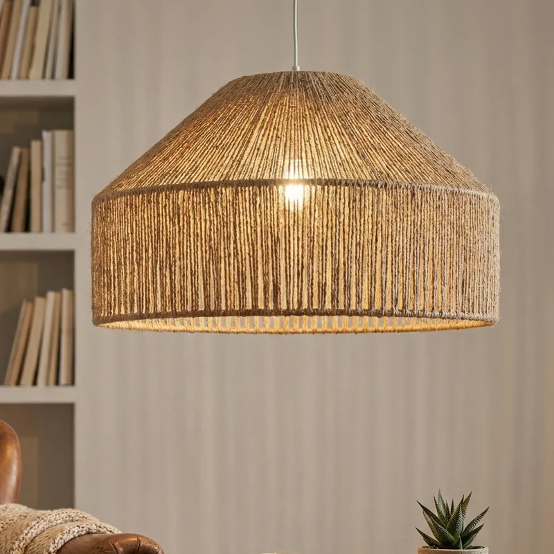 Colgante Nativo Cord Drum en Madera natural - Lámparas colgantes, Uruguay | La Perla, vista 3